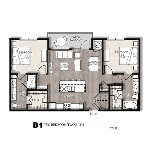 Presidio at River East B1 Floor Plan